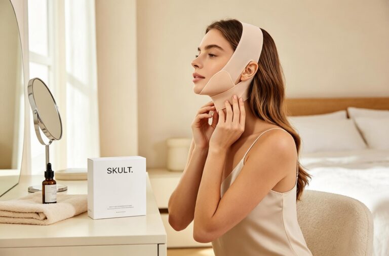 How SKULT Collagen Face Wrap Shapes a Defined Jawline for Western Skin